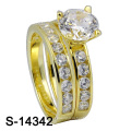 Самое последнее обручальное кольцо стерлингового серебра способа 925 (S-14342)